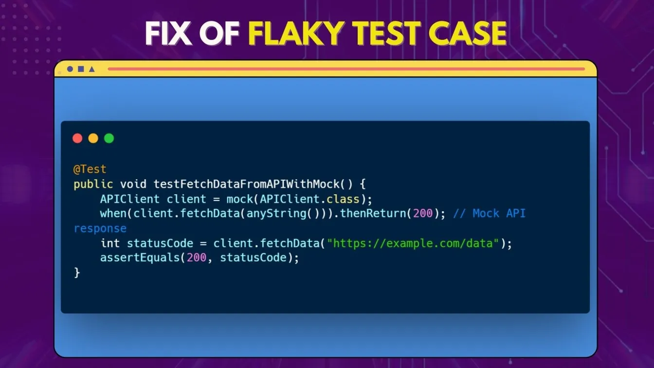 Fix of Flaky test case