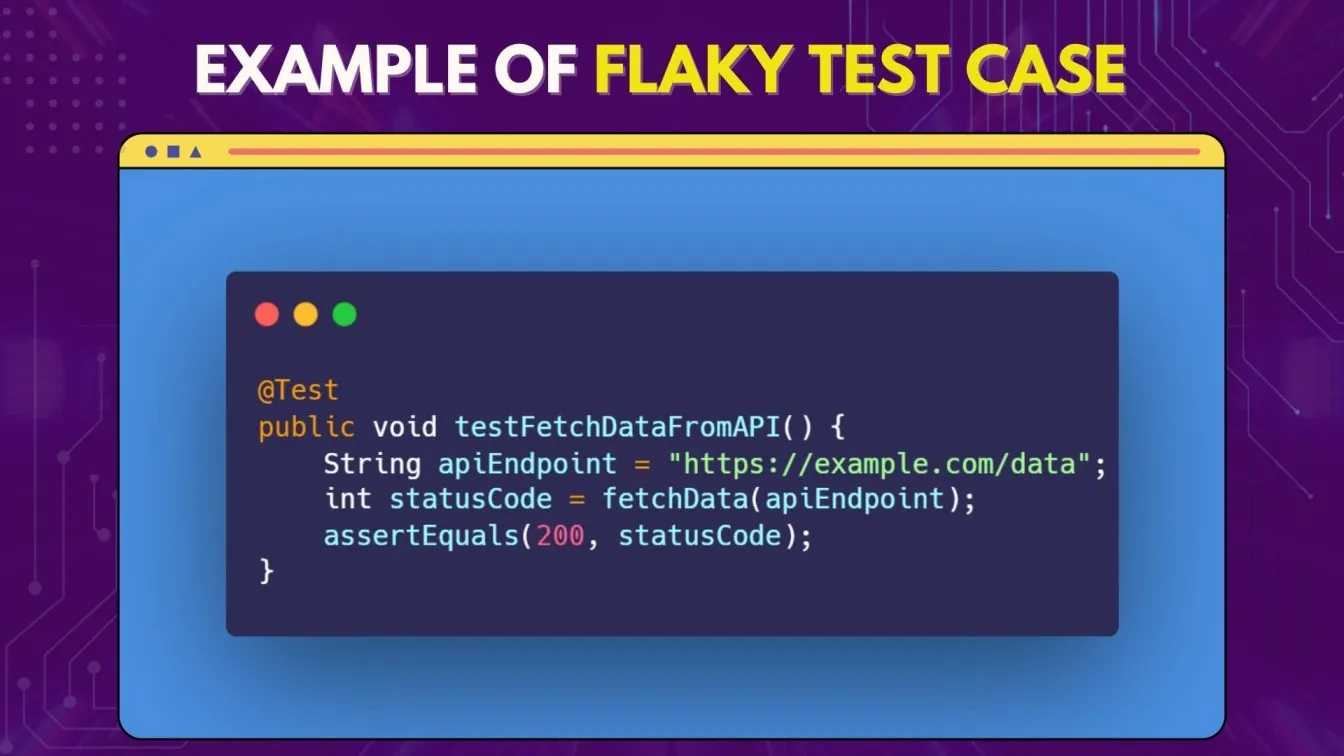 Example of Flaky test case