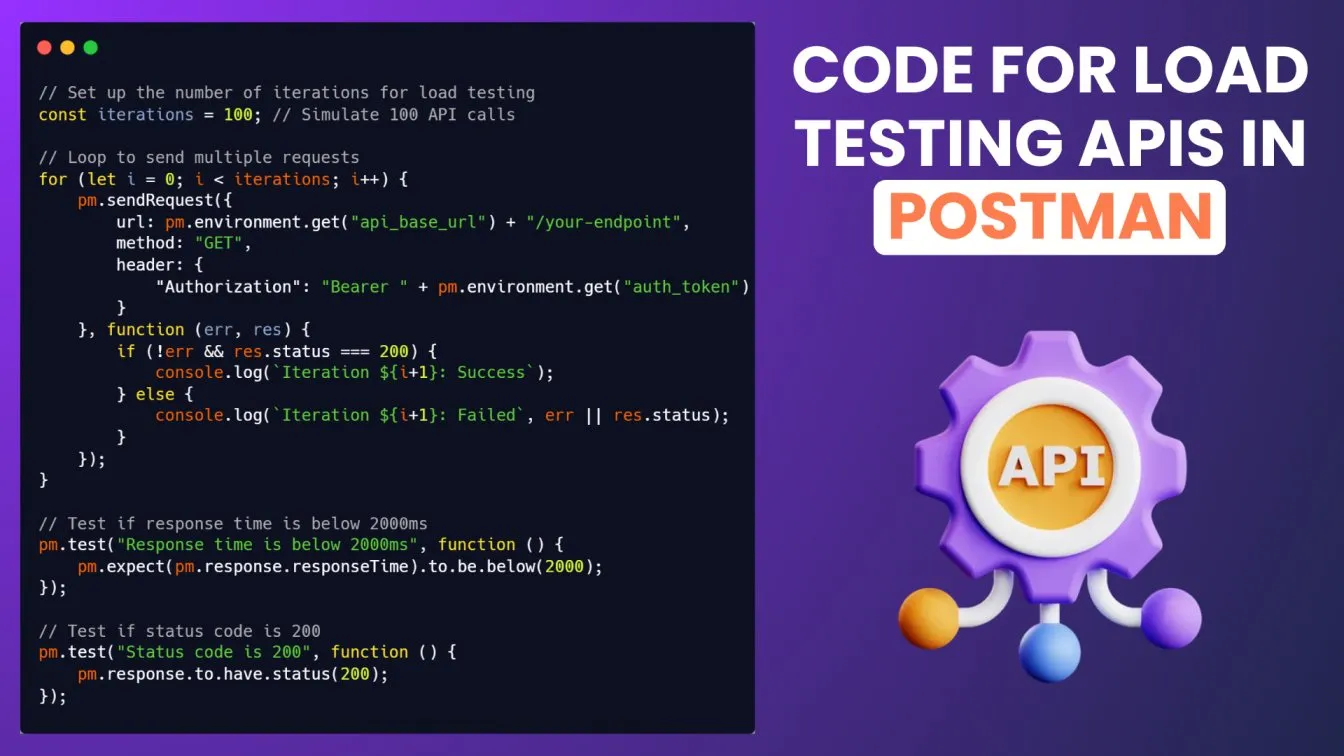 Code for Load Testing APIs in Postman