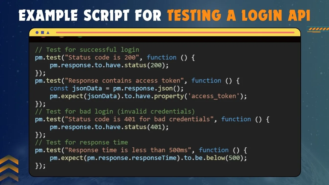 Example Script for Testing a Login API