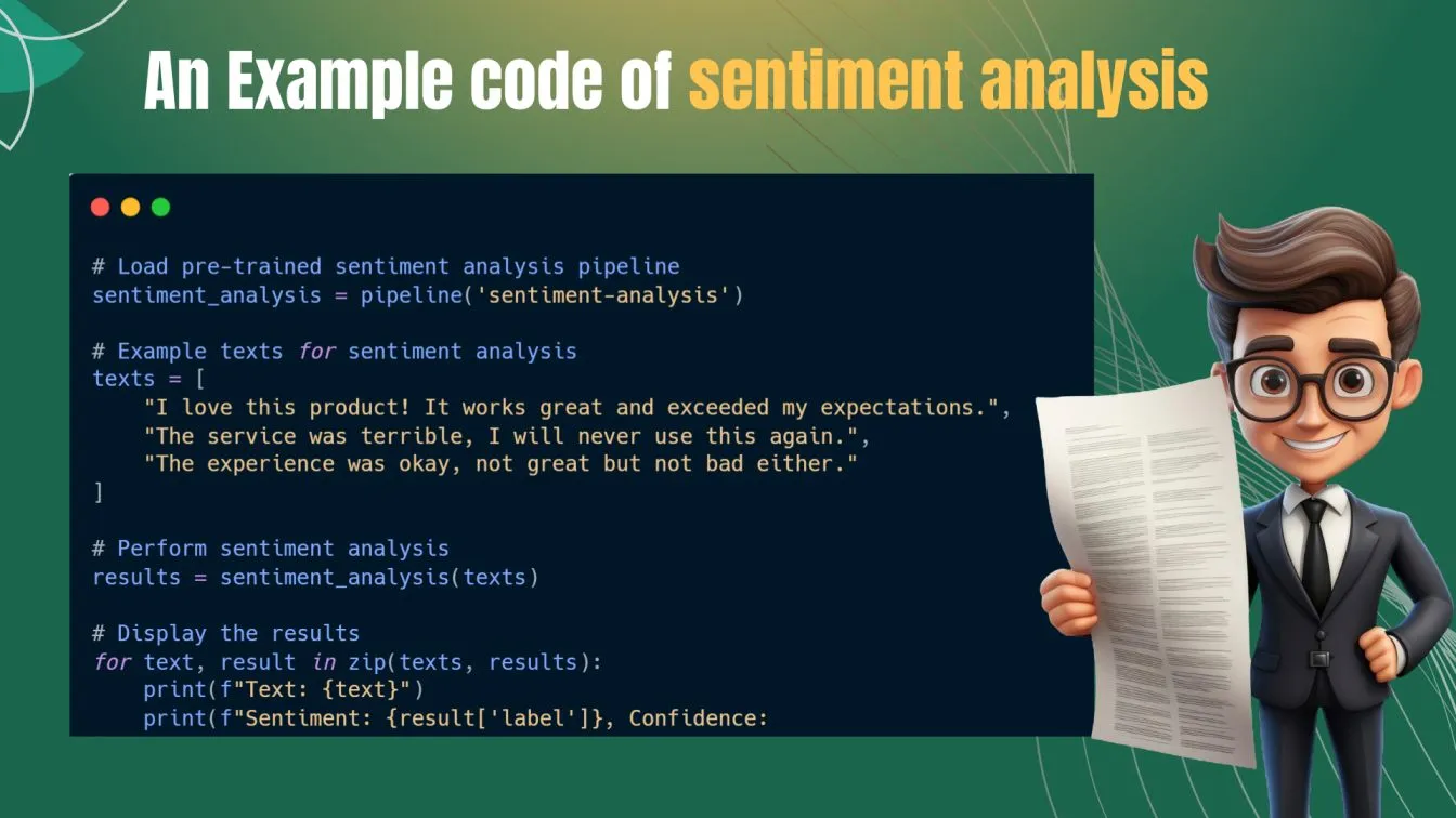 An Example code of sentiment analysis