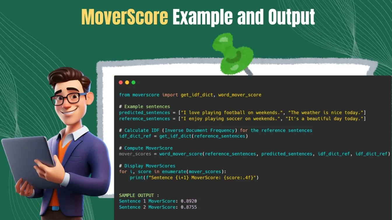 MoverScore Example and Output