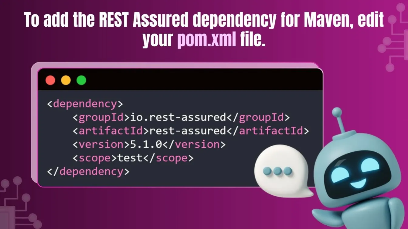 To add the Rest Assured dependency for Maven