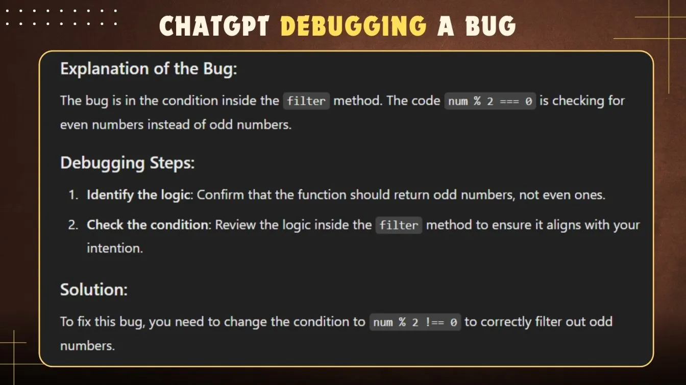 ChatGPT: Not Just a Bug Finder, But a Bug Explainer Too!