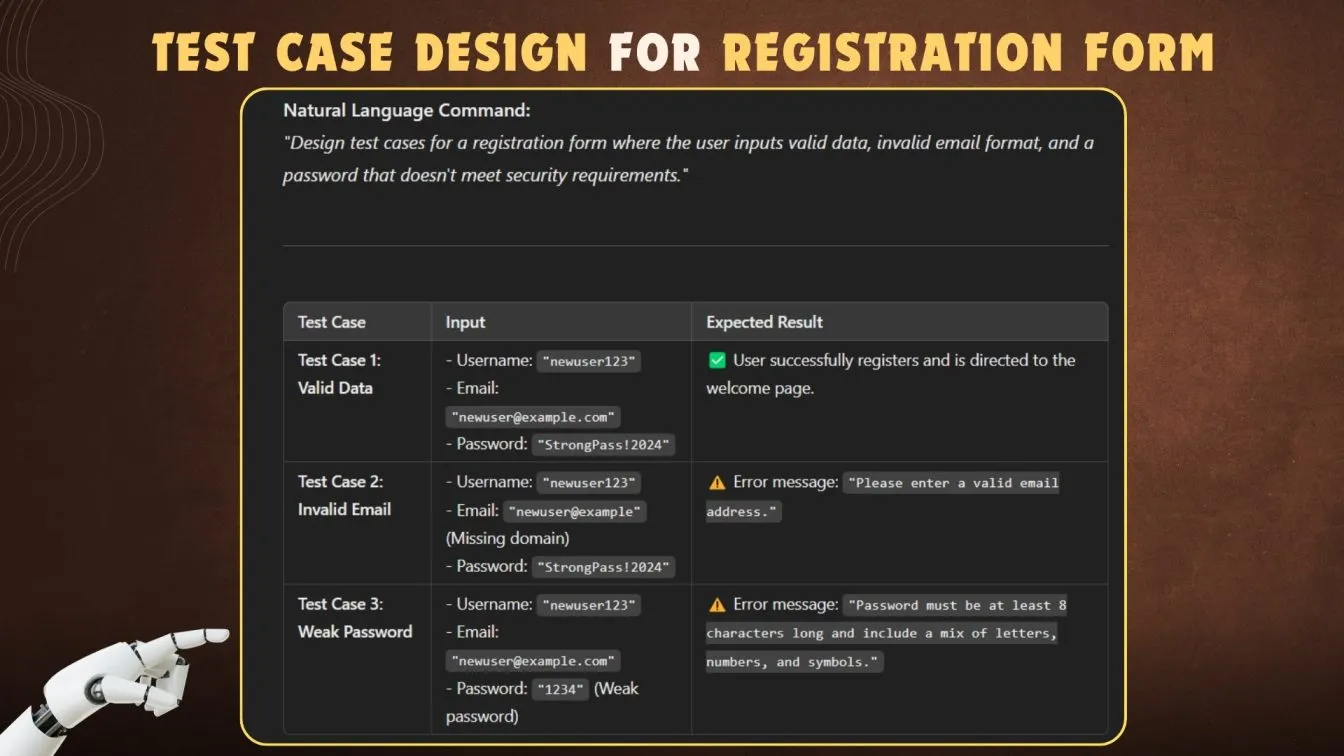 Test Case Design for Registration Form