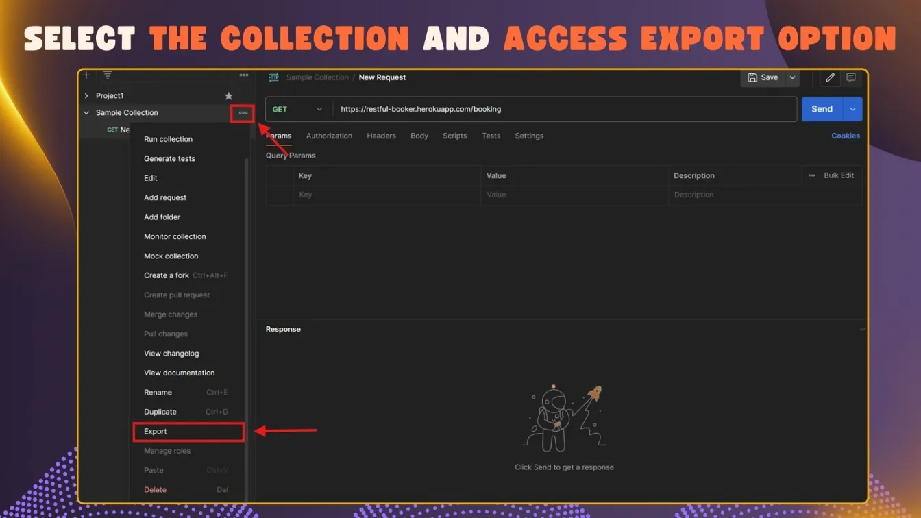 Select the Collection and Access Export Option