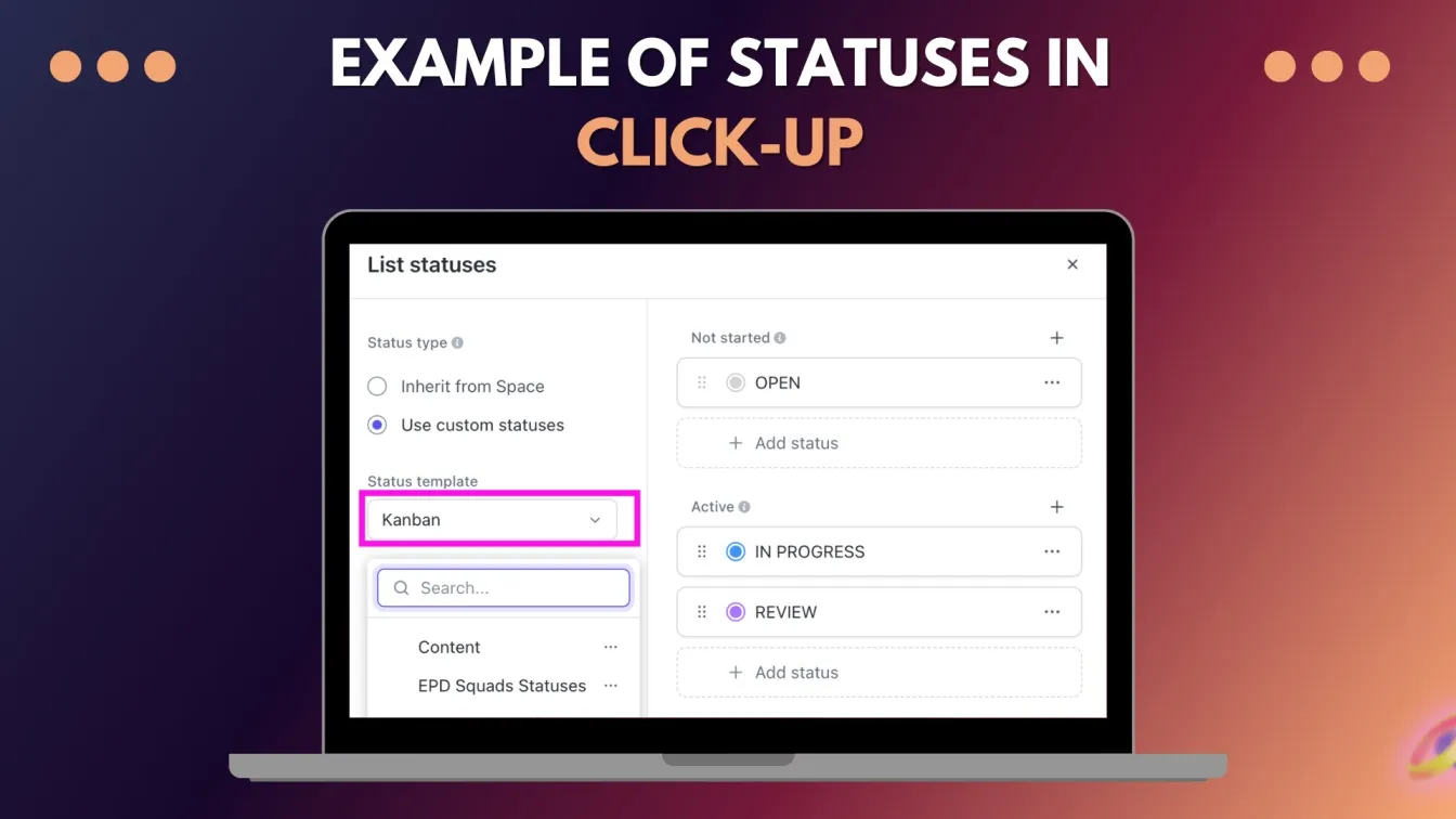 Statuses In Click-Up