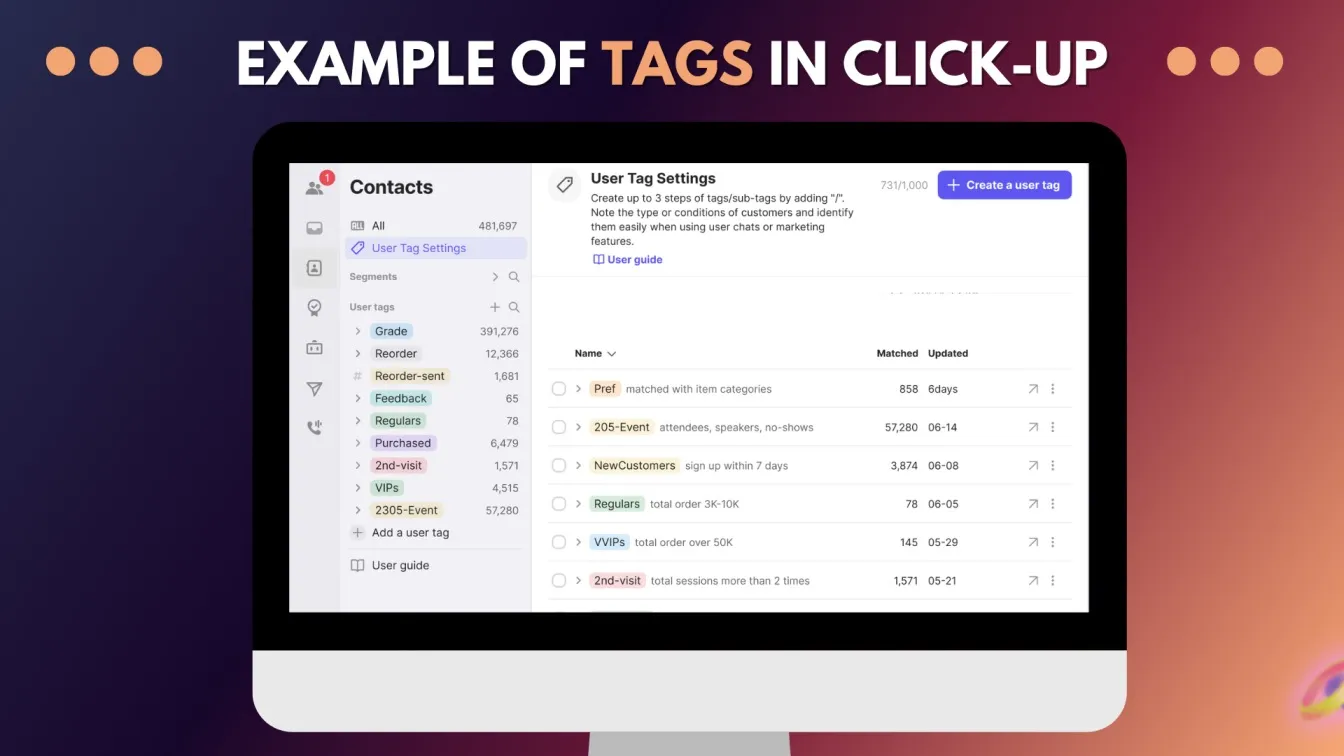 Tags in Click-Up