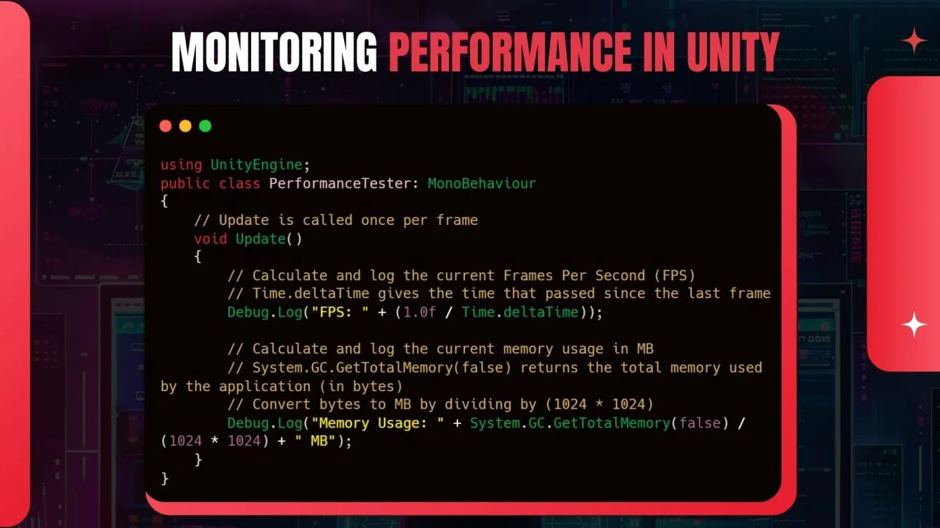 Monitoring Performance in Unity