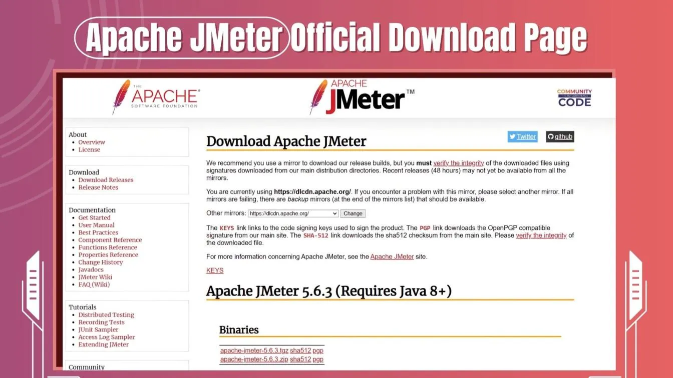 Apache JMeter Official Download Page