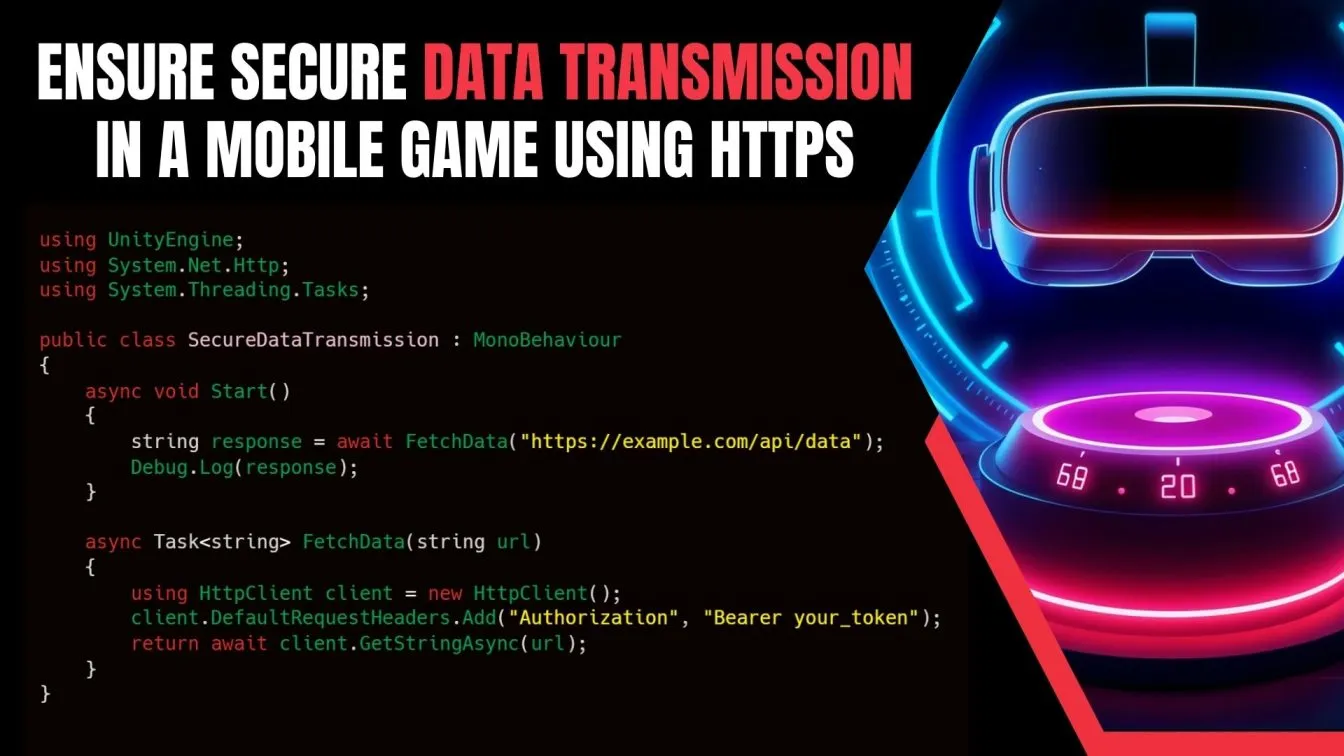 Ensure Secure Data Transmission in a Mobile Game using HTTPS