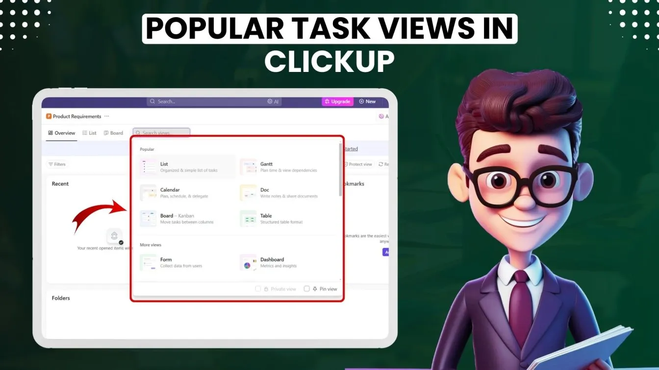 Popular Task Views in Clickup