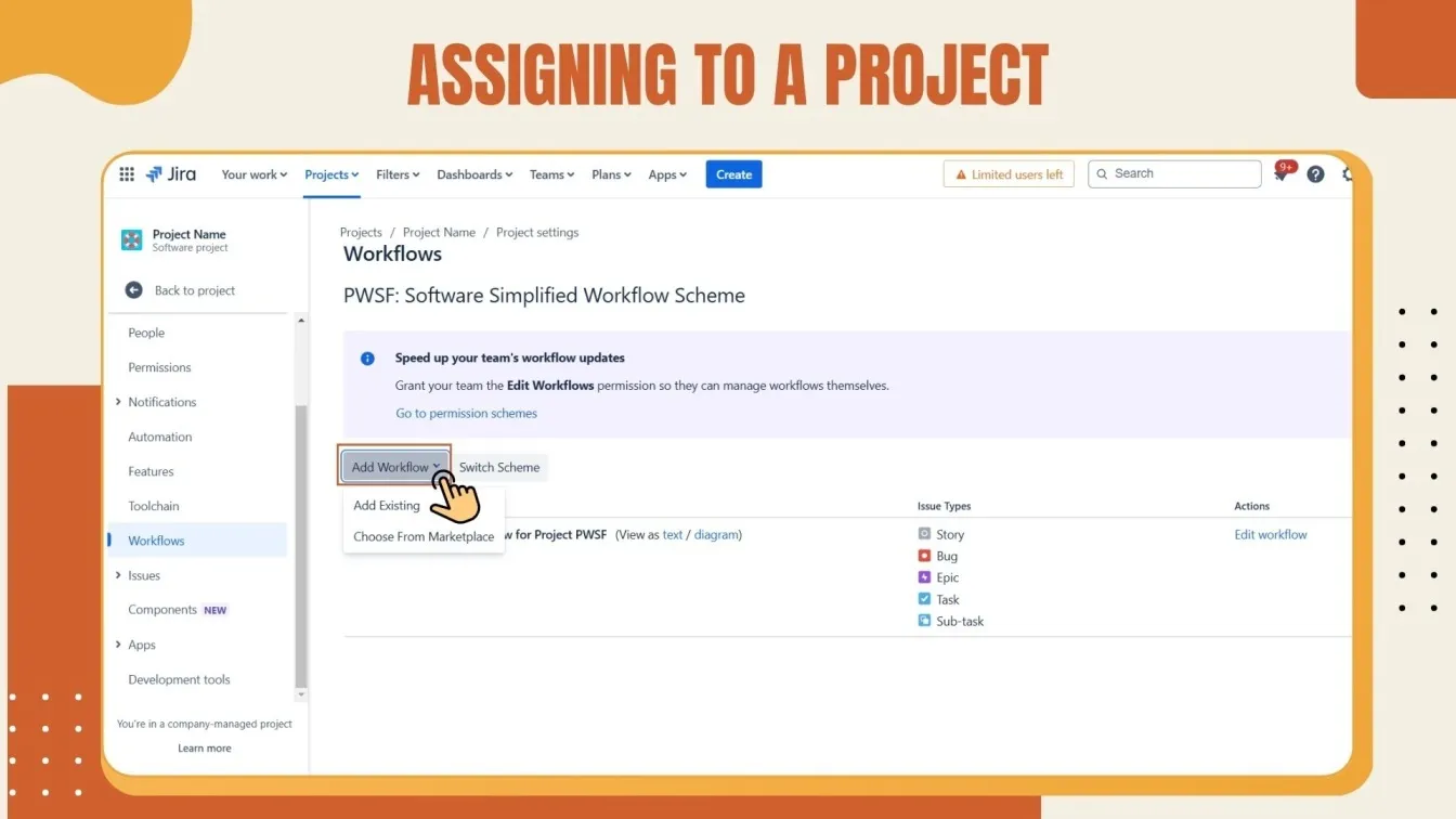 Assigning to a project