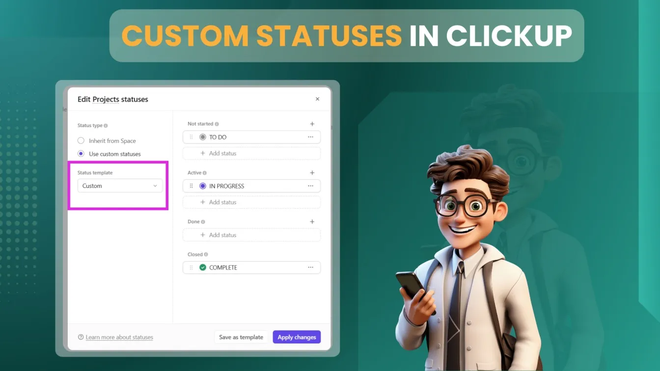 Custom Statuses in ClickUp