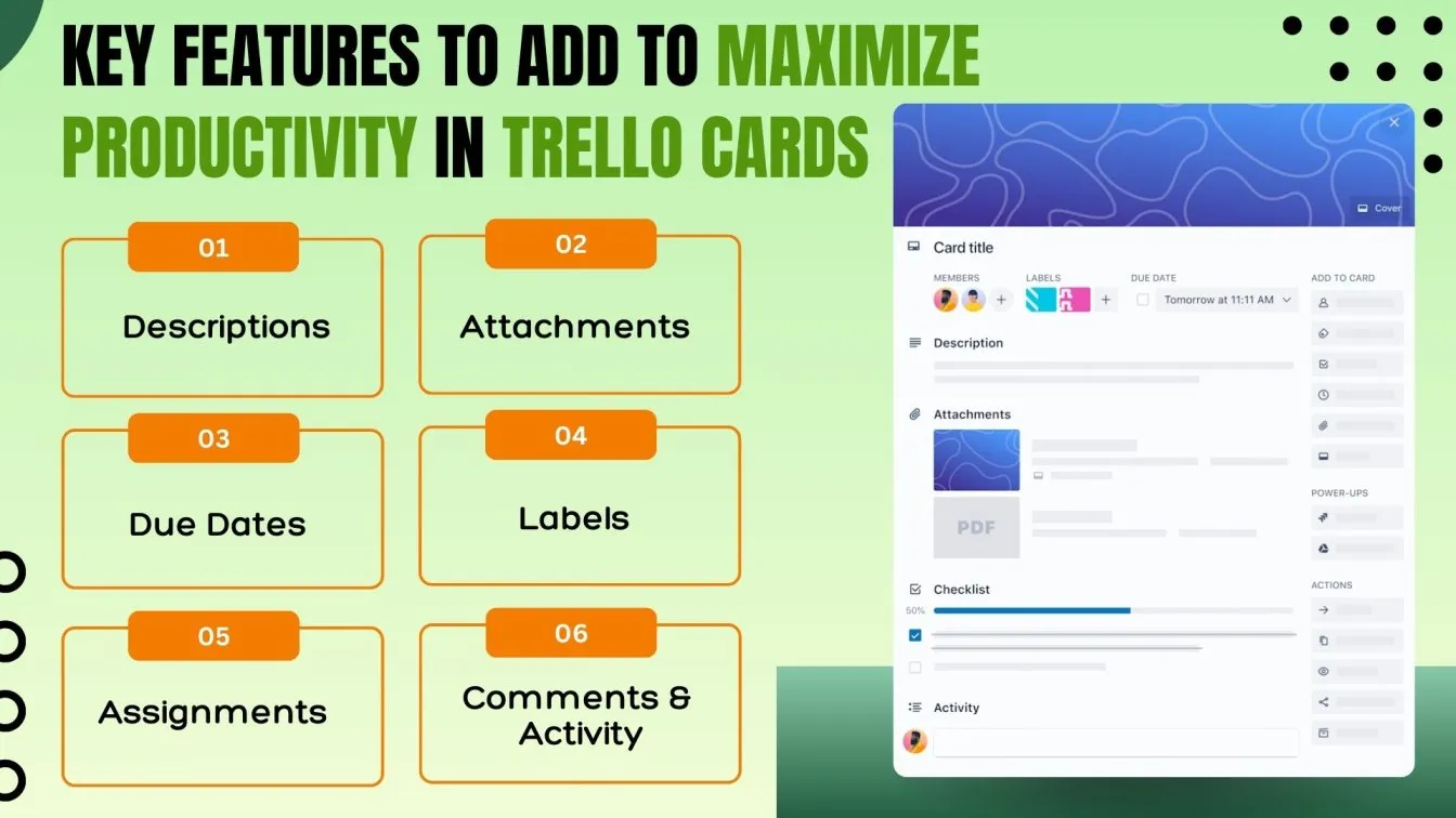 Key Features to Add to Maximize Productivity in Trello Cards