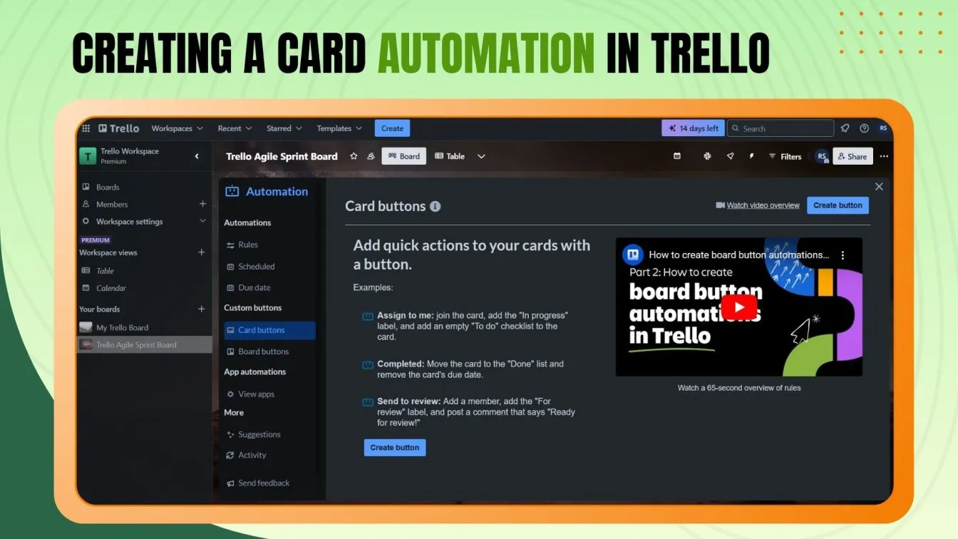 Creating a Card Automation in Trello