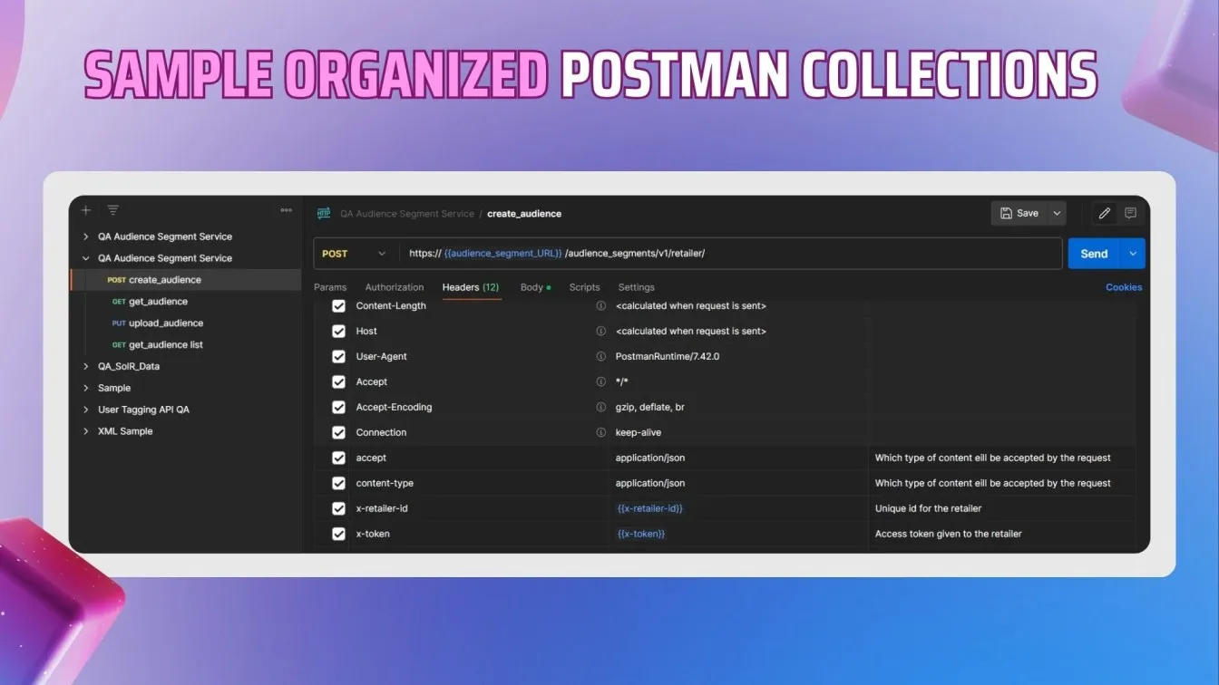 Sample Organized Postman Collections
