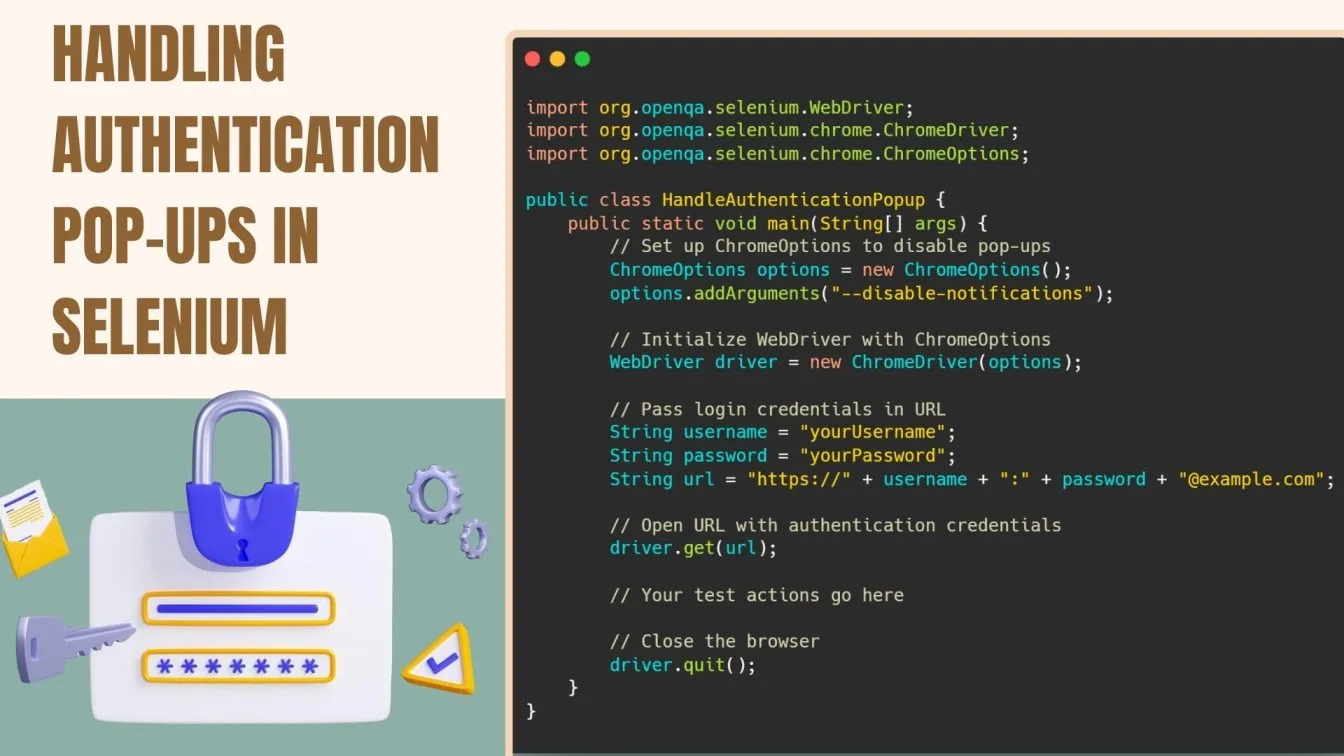handle authentication pop-ups in Selenium