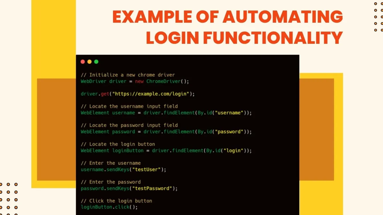 Automating Login Functionality Example