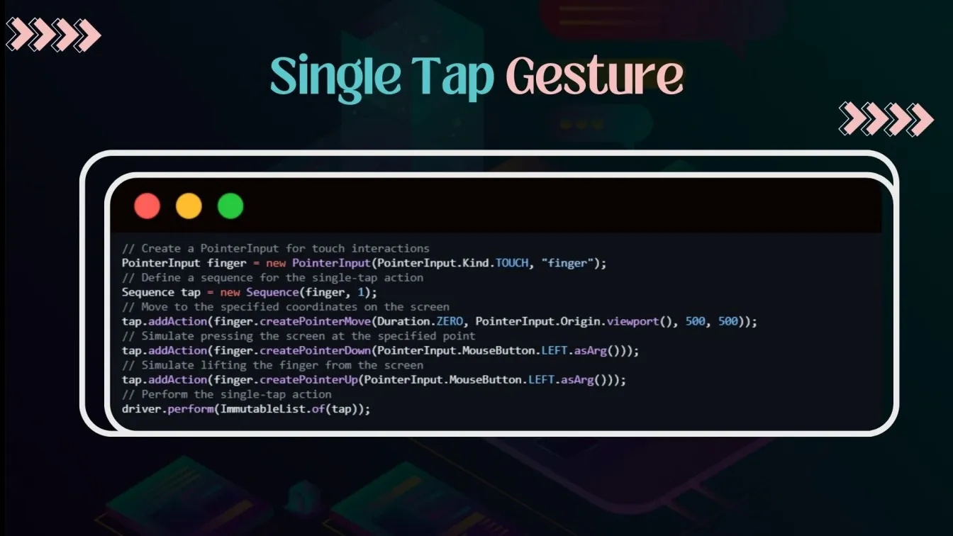 Single Tap Gesture