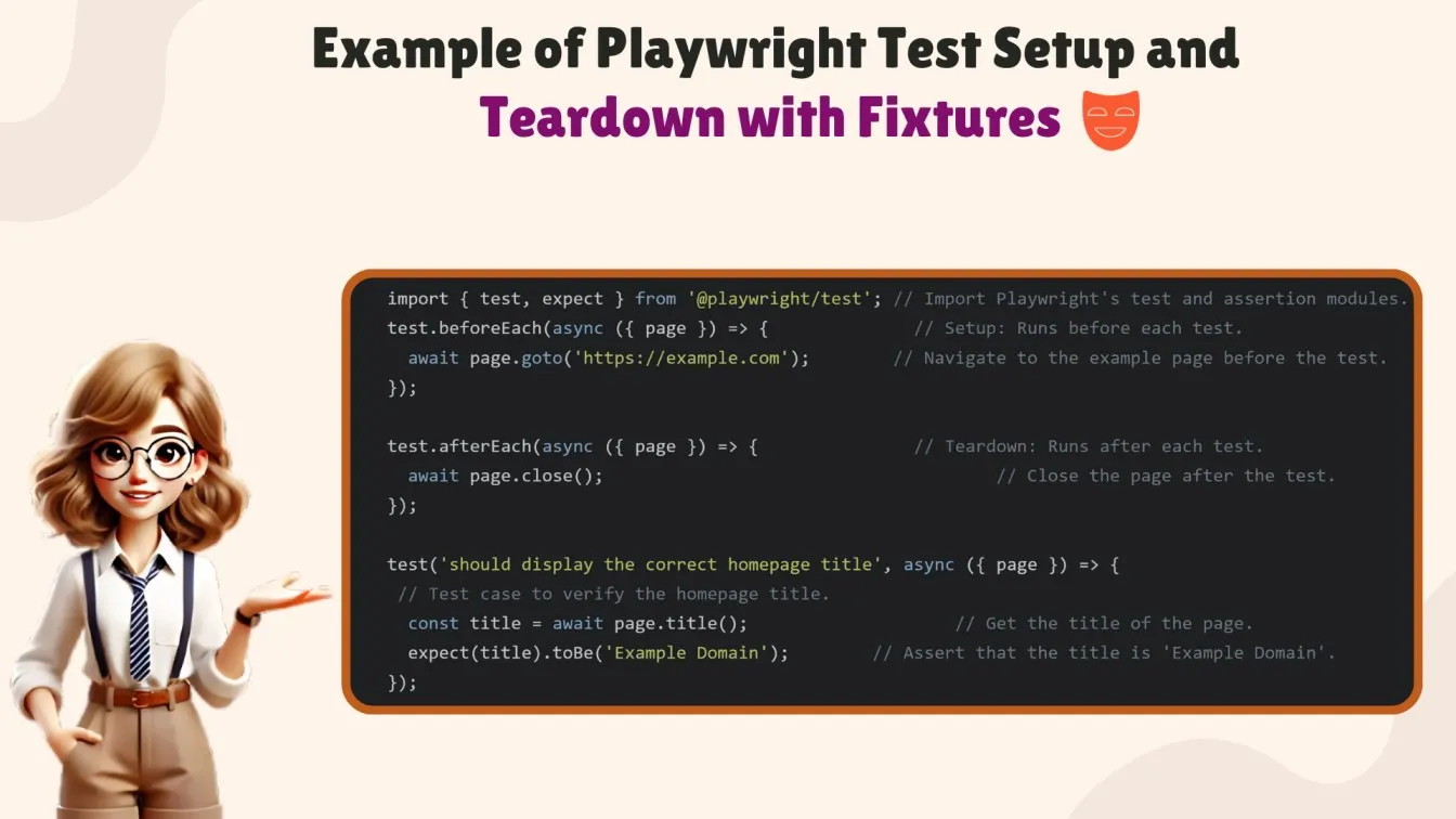 Example of Playwright Test Setup and Teardown with Fixtures