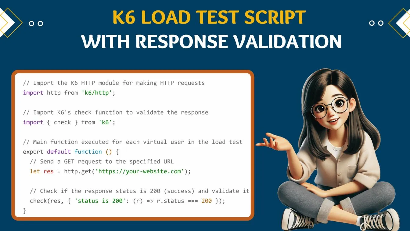 K6 Load Test Script with Response Validation