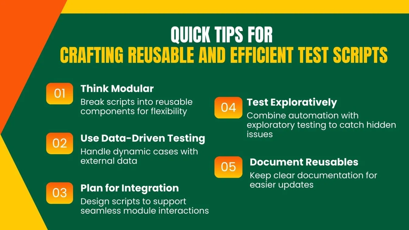 Quick Tips for Crafting Reusable and Efficient Test Scripts
