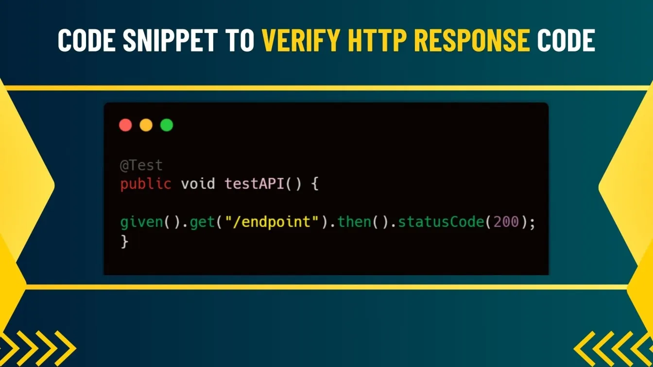 Code Snippet to Verify HTTP Response Code