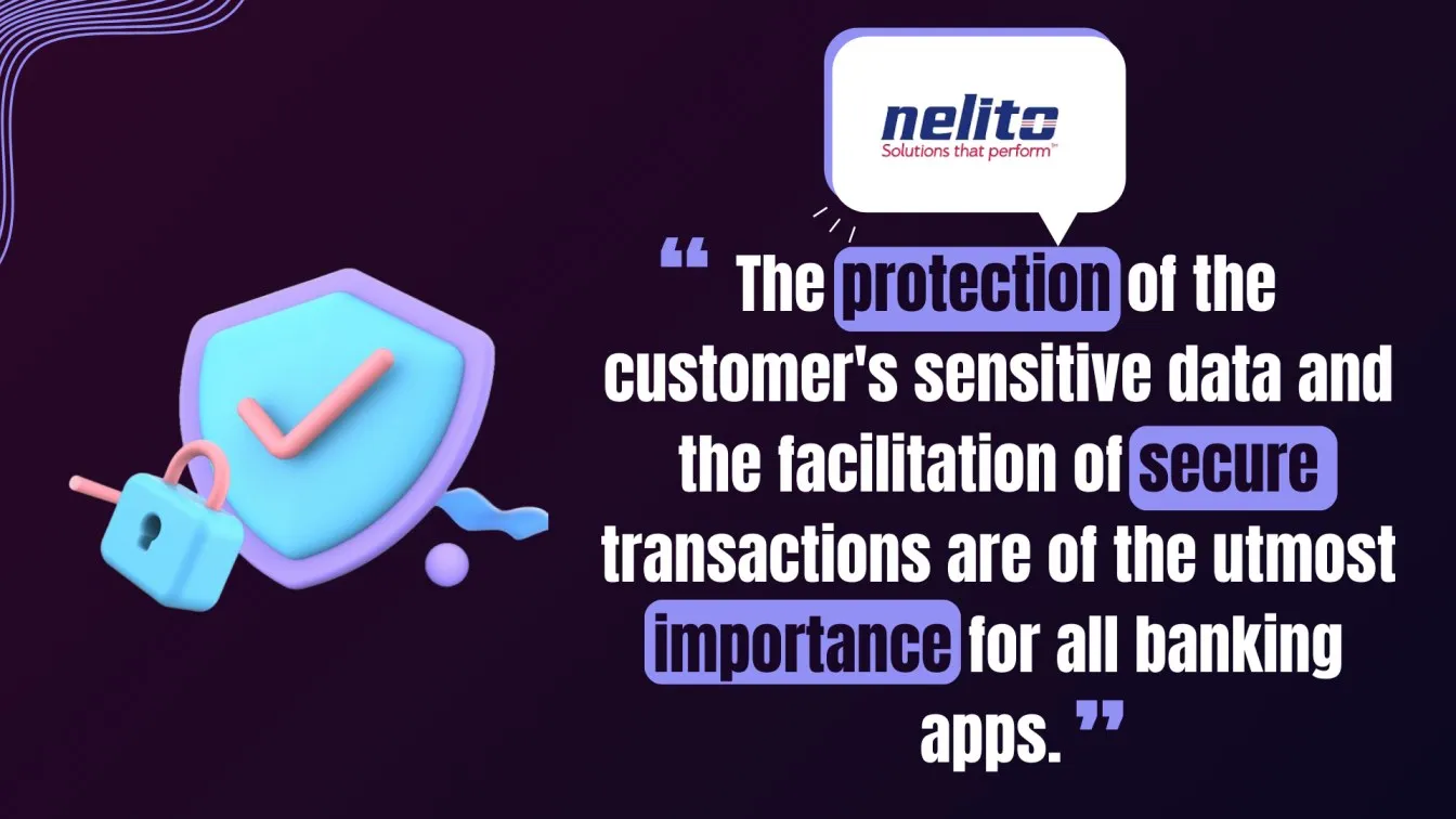 Secure banking app protects customer data.