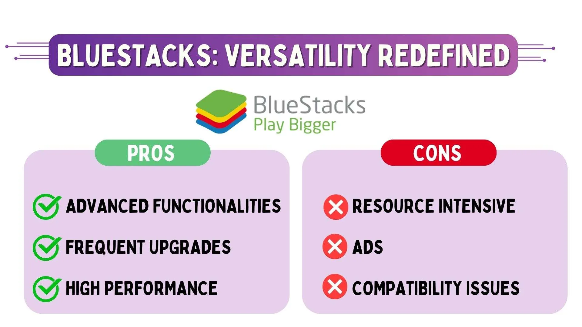 Pros and Cons of BlueStacks