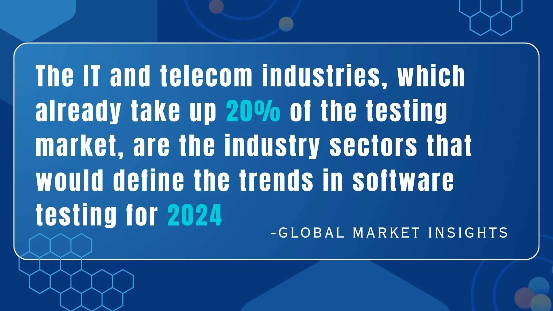IT and telecom dominate software testing trends.