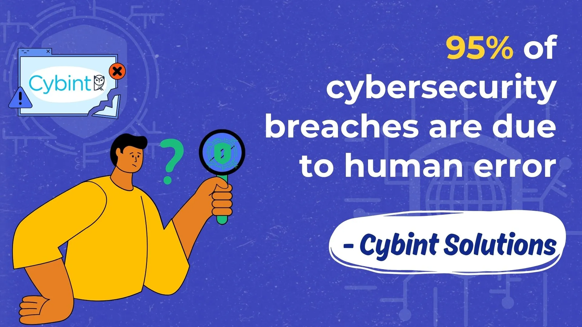 95% of cybersecurity breaches are due to human error