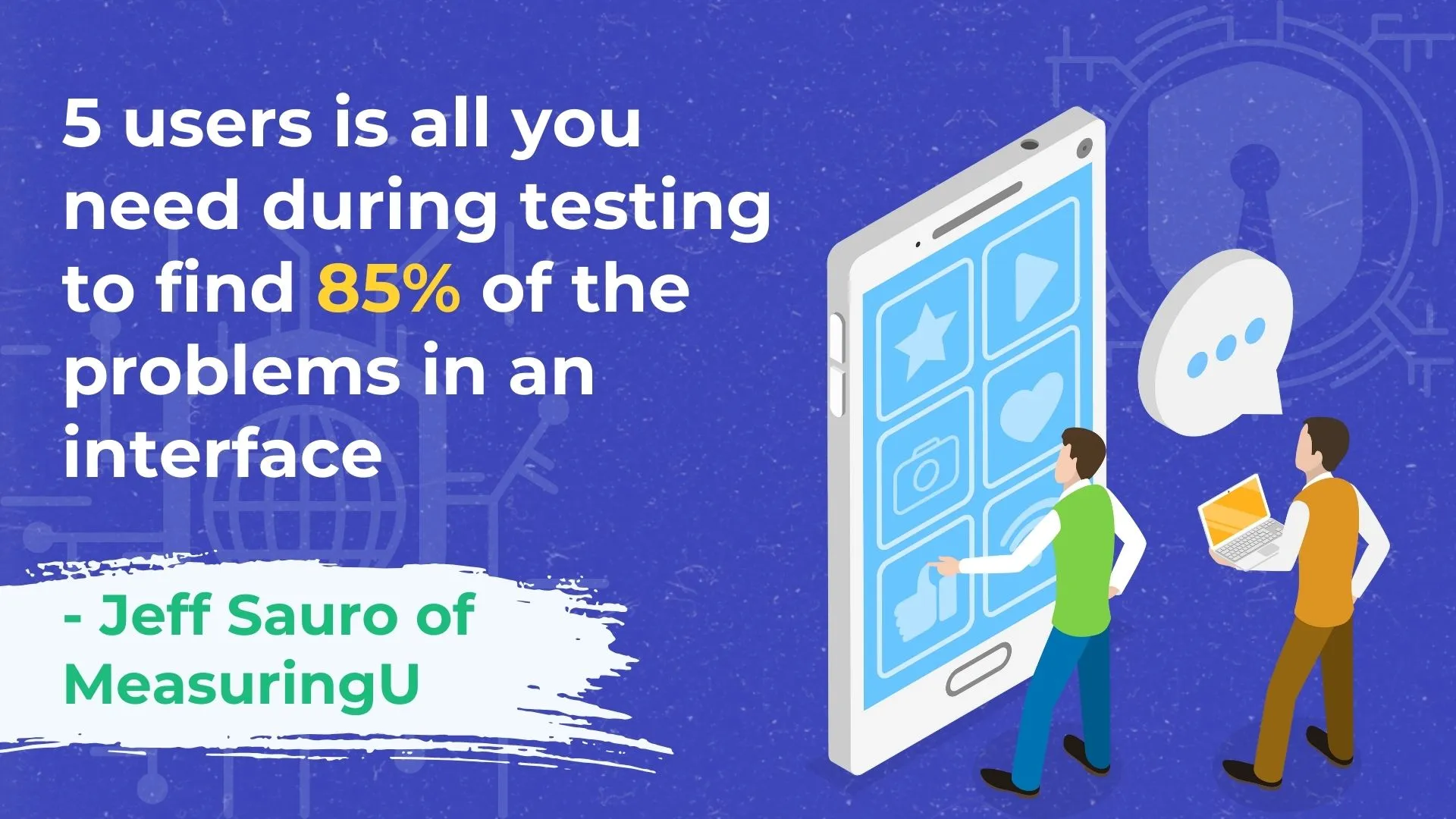 Testing with 5 users reveals most issues