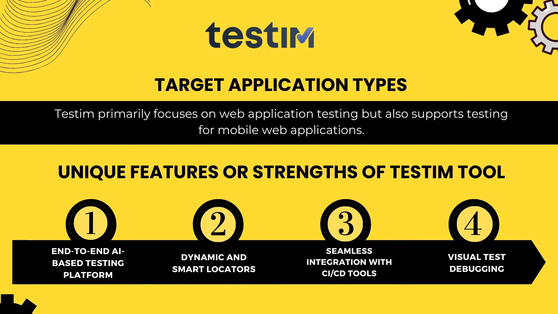 Testim primarily focuses on web application testing but also supports testing for mobile web applications.