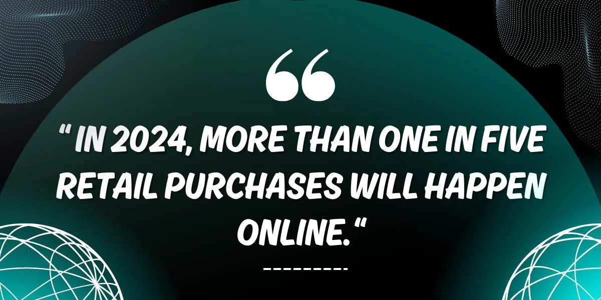 In 2024, more than one in five retail purchases will happen online