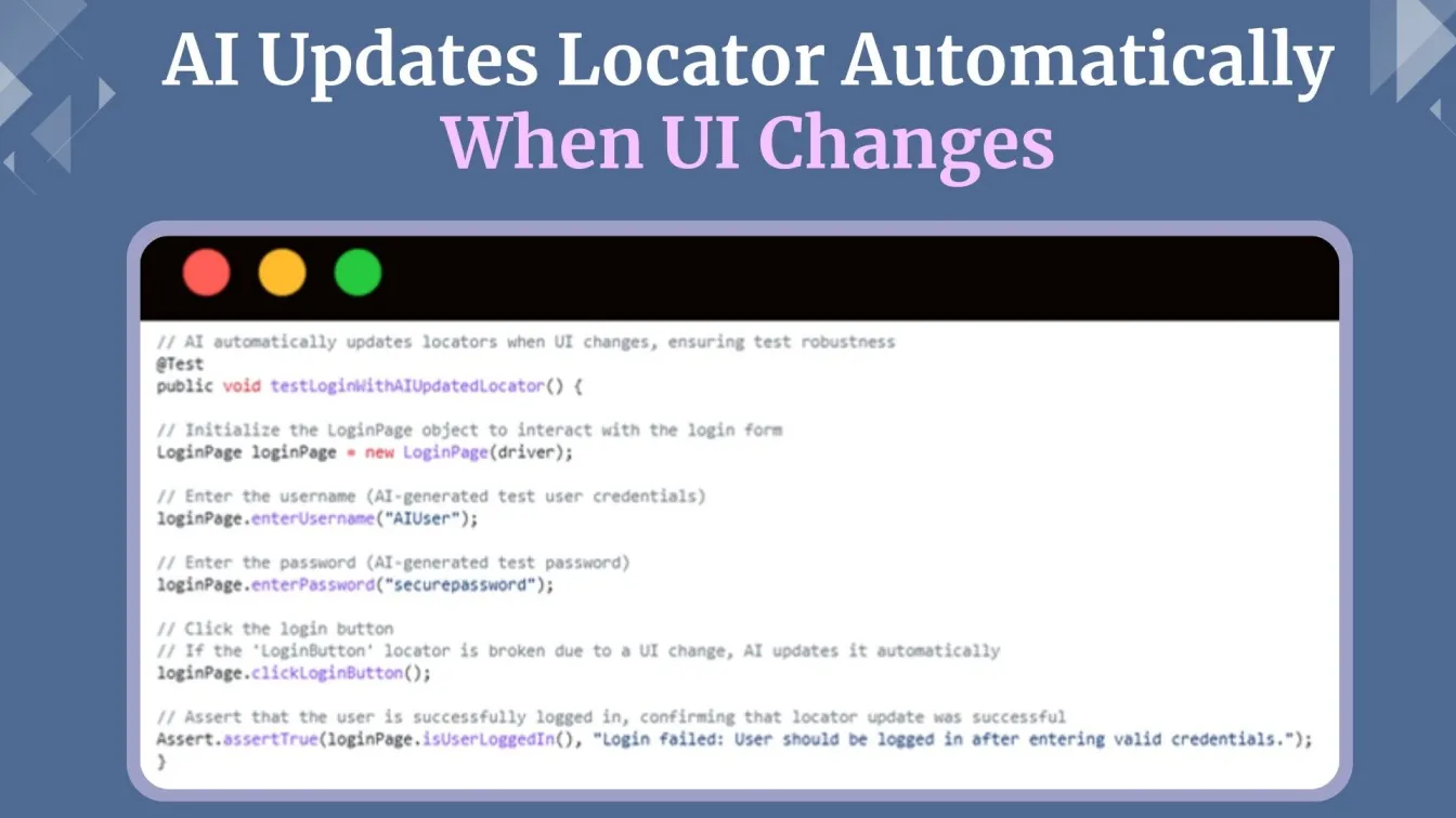 AI Updates Locator Automatically When UI Changes