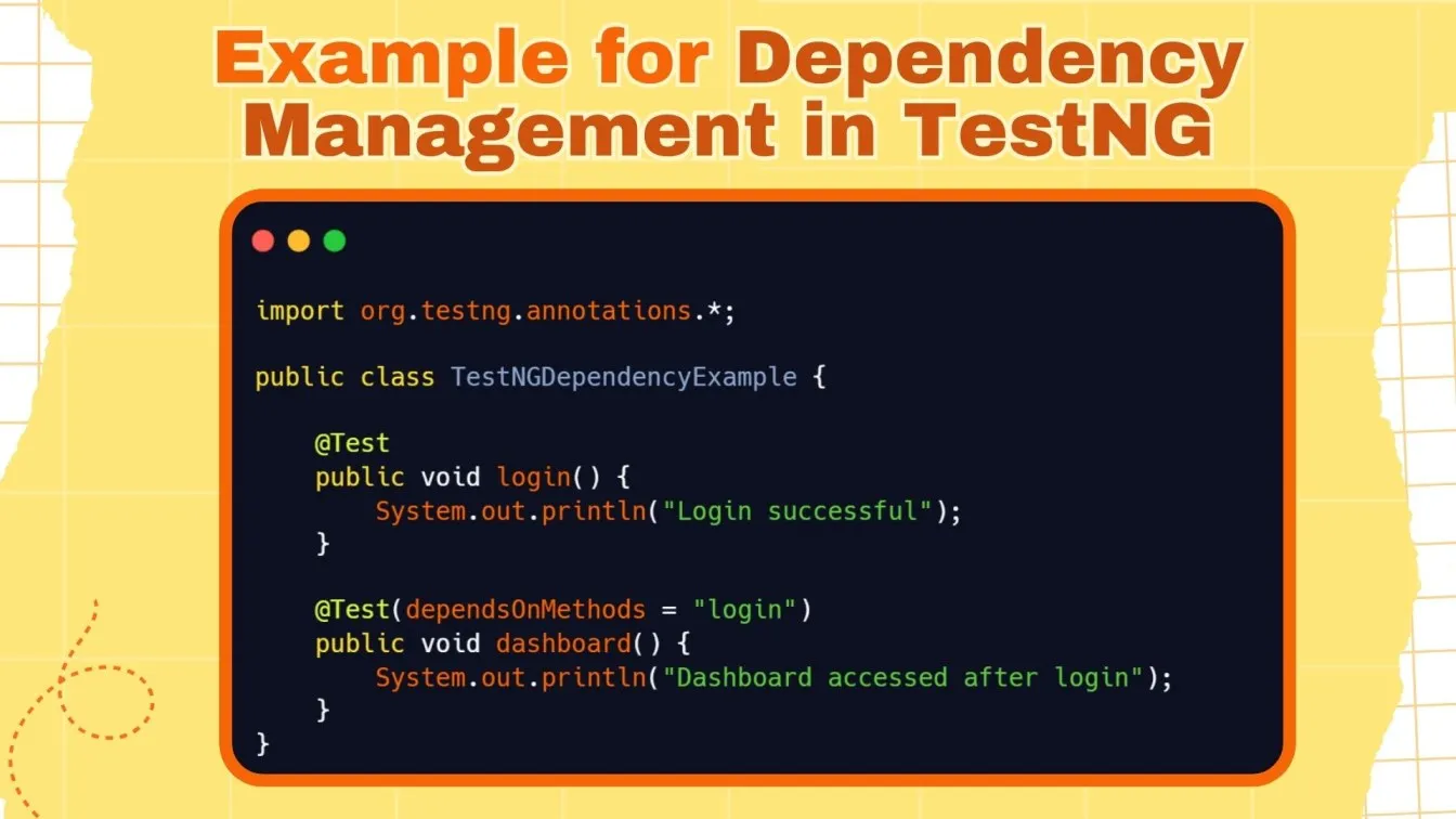 Dependency Management in TestNG