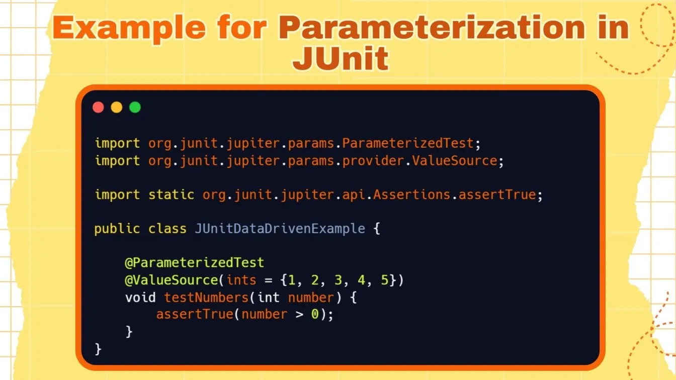 Parameterization in JUnit