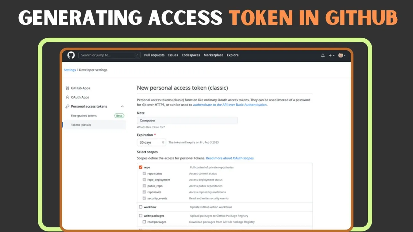 Generating Access Token in GitHub