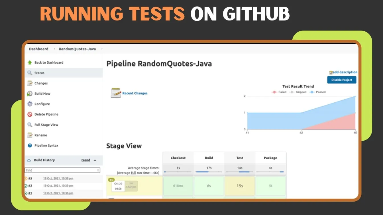 Running Tests on GitHub