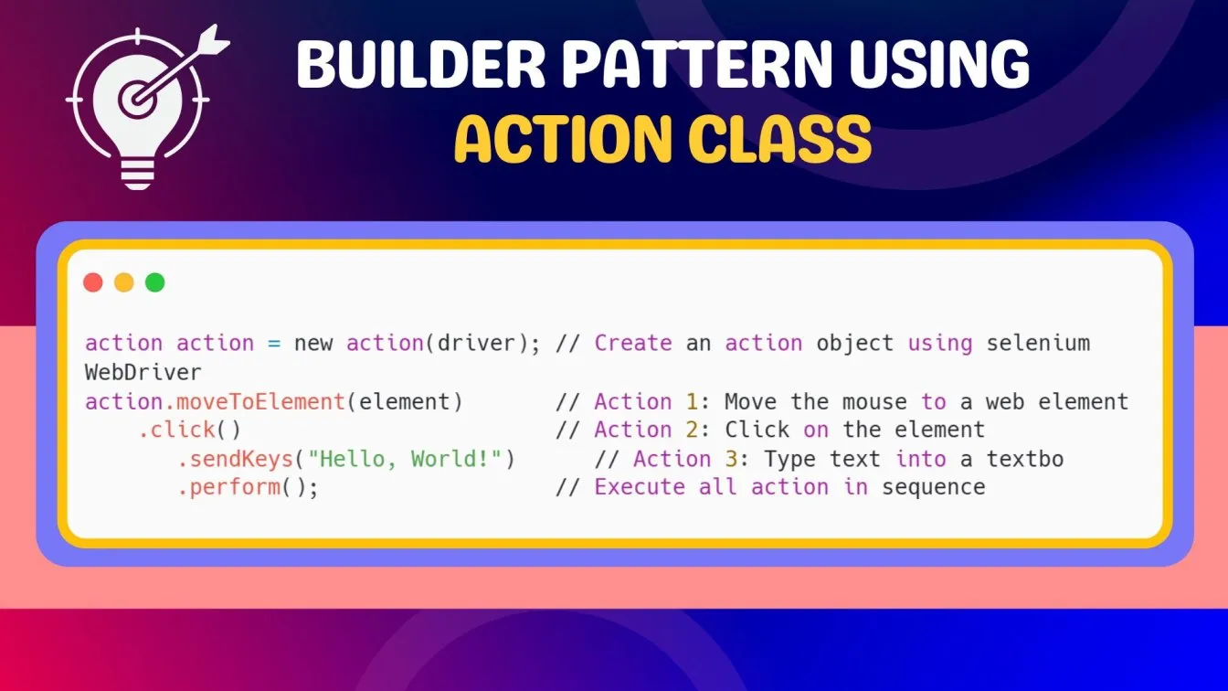 Builder Pattern using Action Class