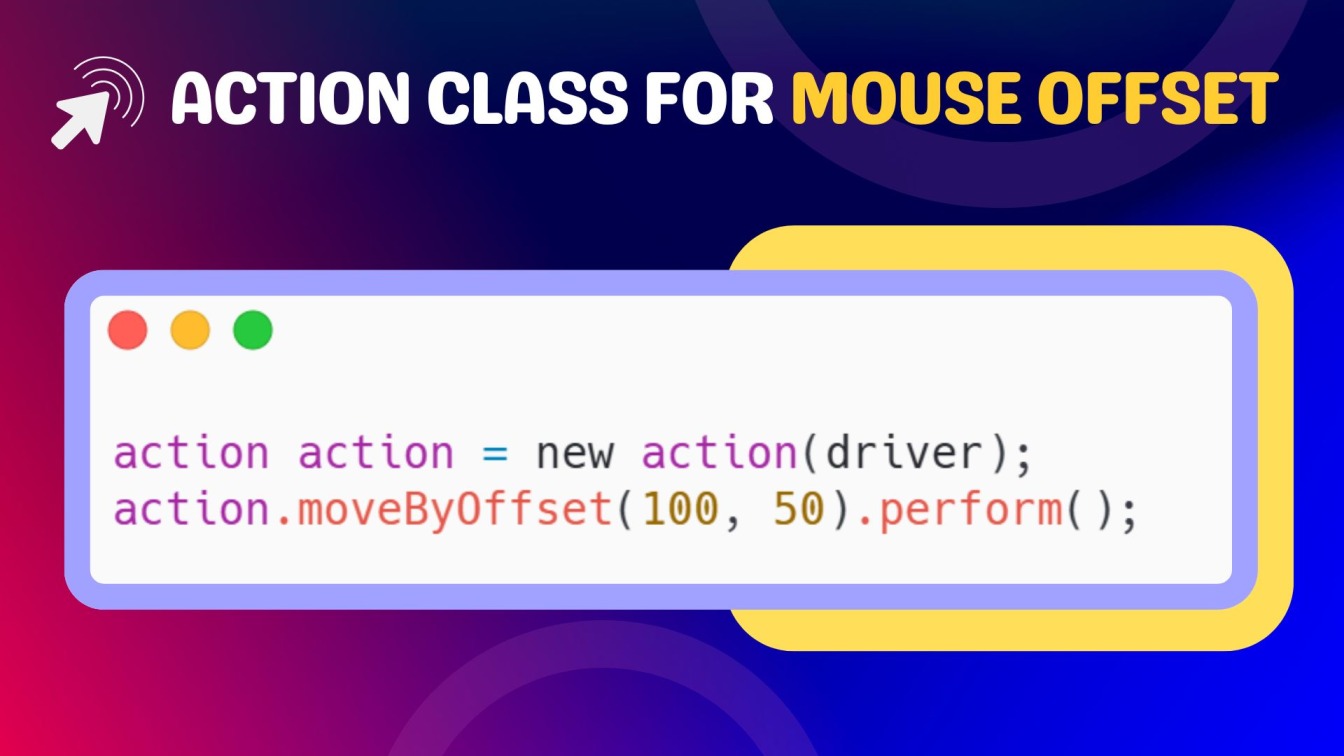 Action class for mouse offset