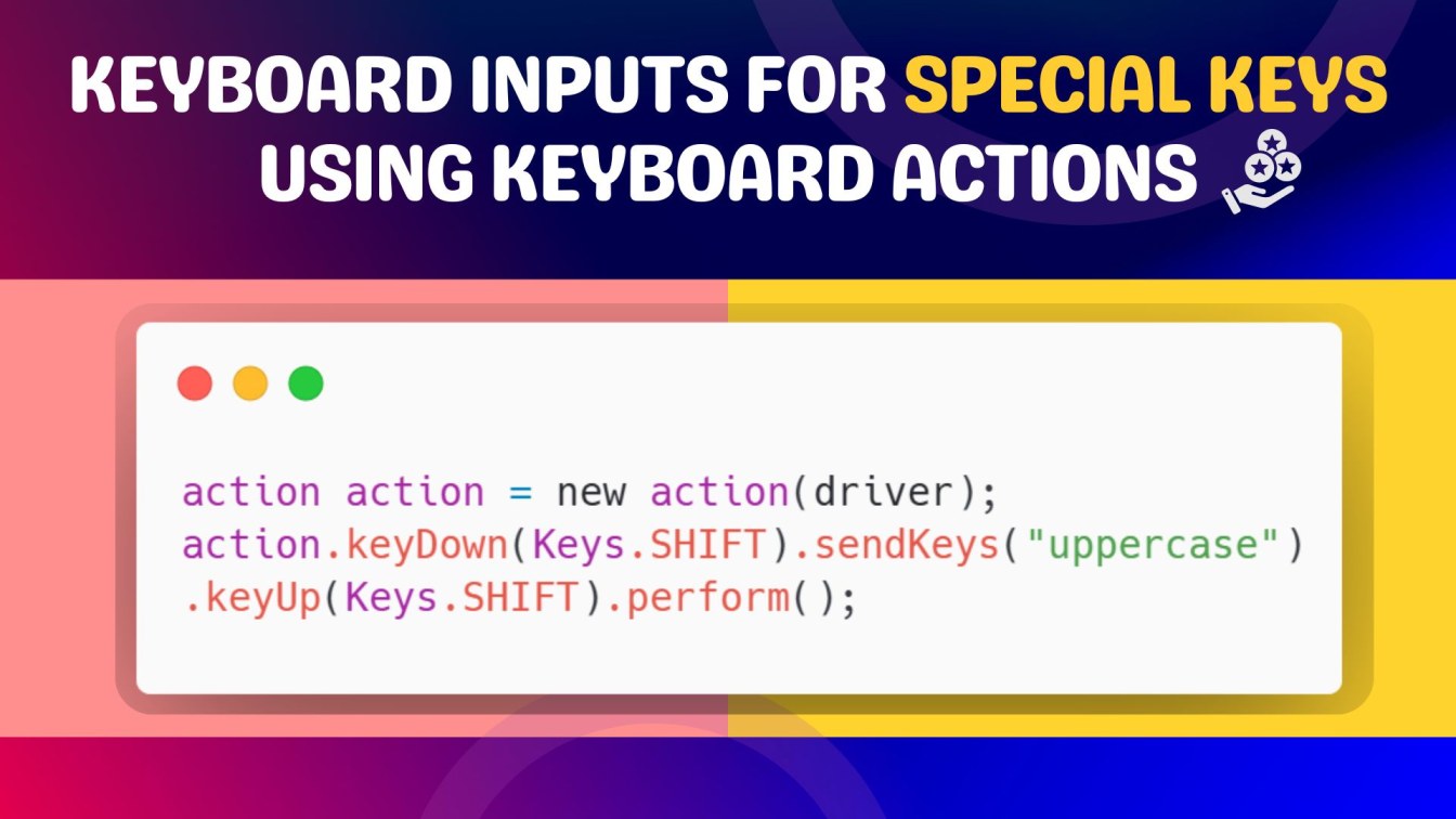 Keyboard Inputs for special keys using Keyboard actions