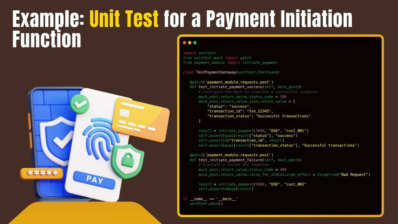 Example: Unit Test for a Payment Initiation Function