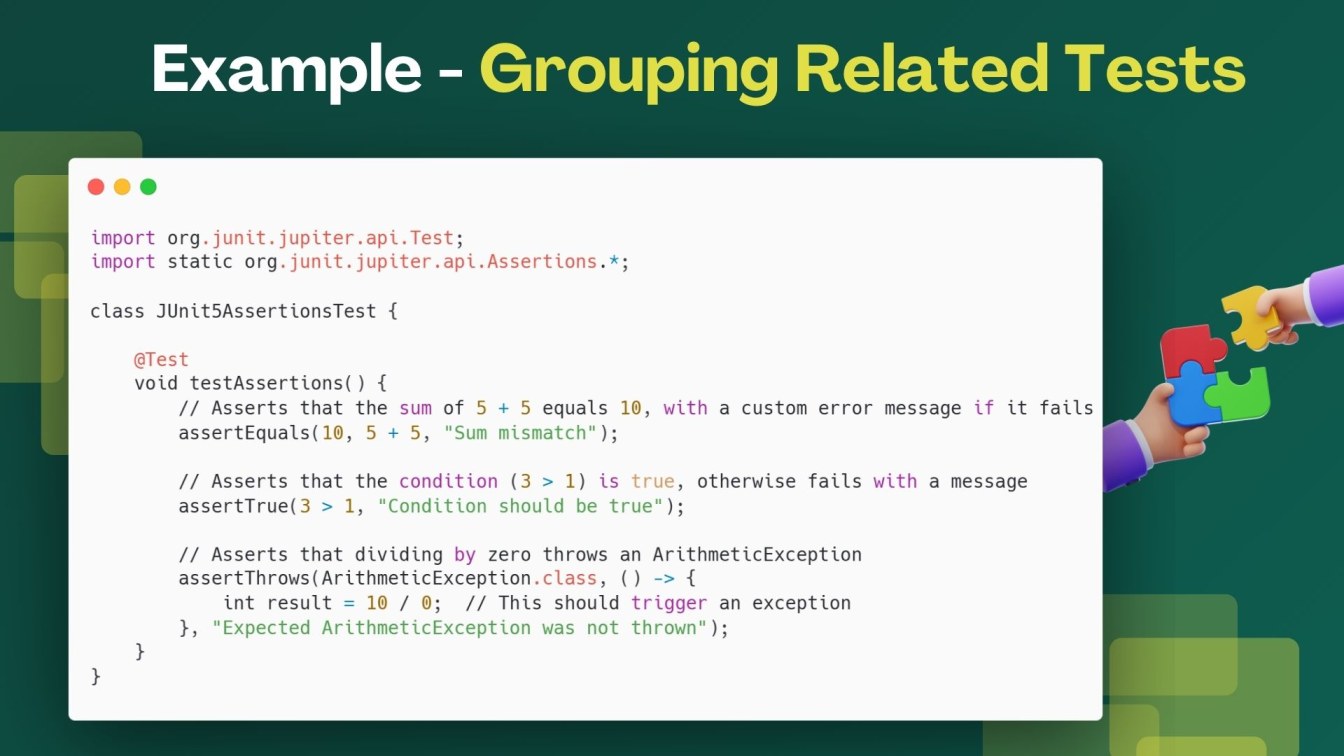 Example - Grouping Related Tests