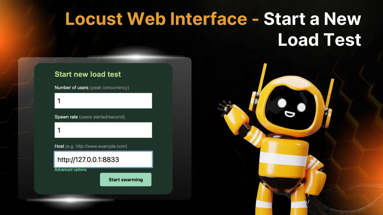 Locust Web Interface - Start a New Load Test