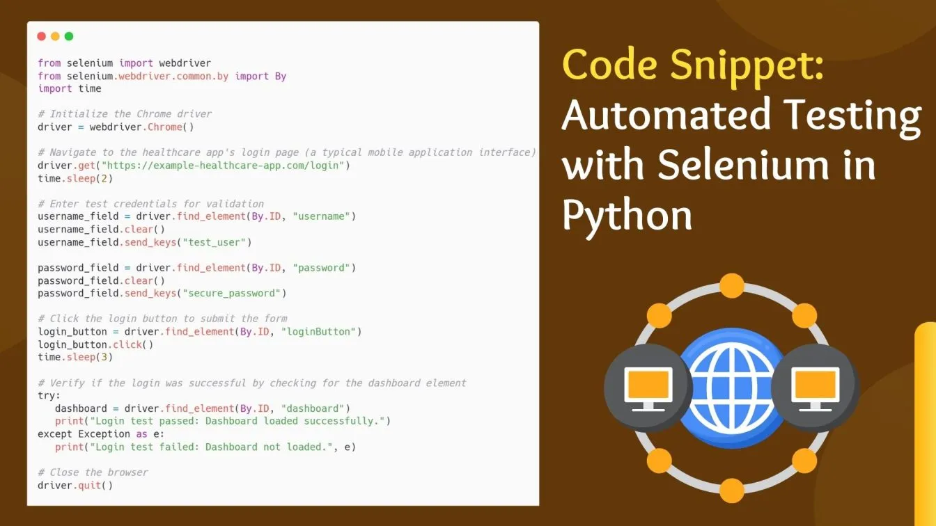 Code Snippet: Automated Testing with Selenium in Python