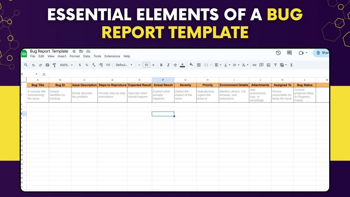 Essential Elements of a Bug Report Template