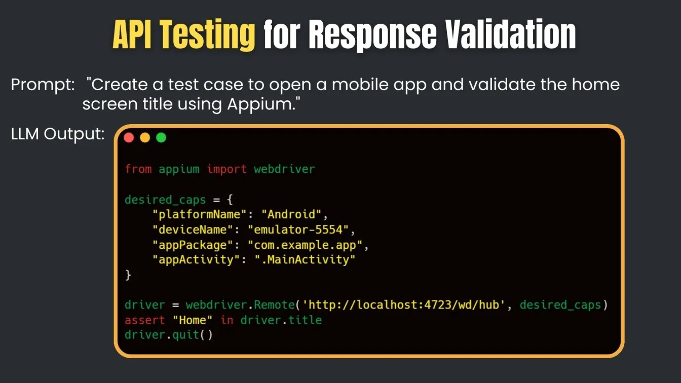 API Testing for Response Validation
