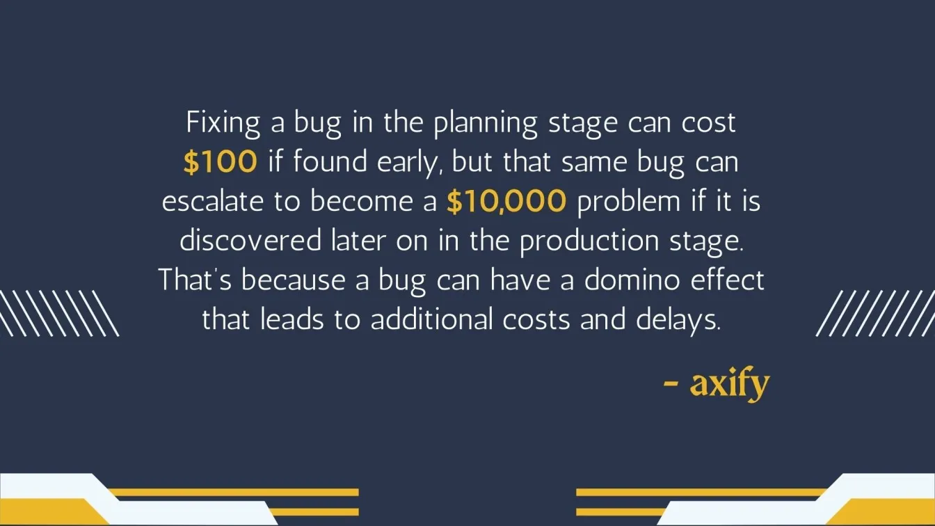 Cost Impact of Bug Detection at Different Stages
